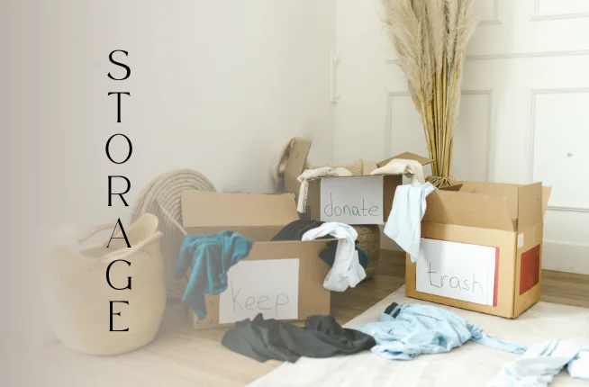 Storage room decluttering and organization